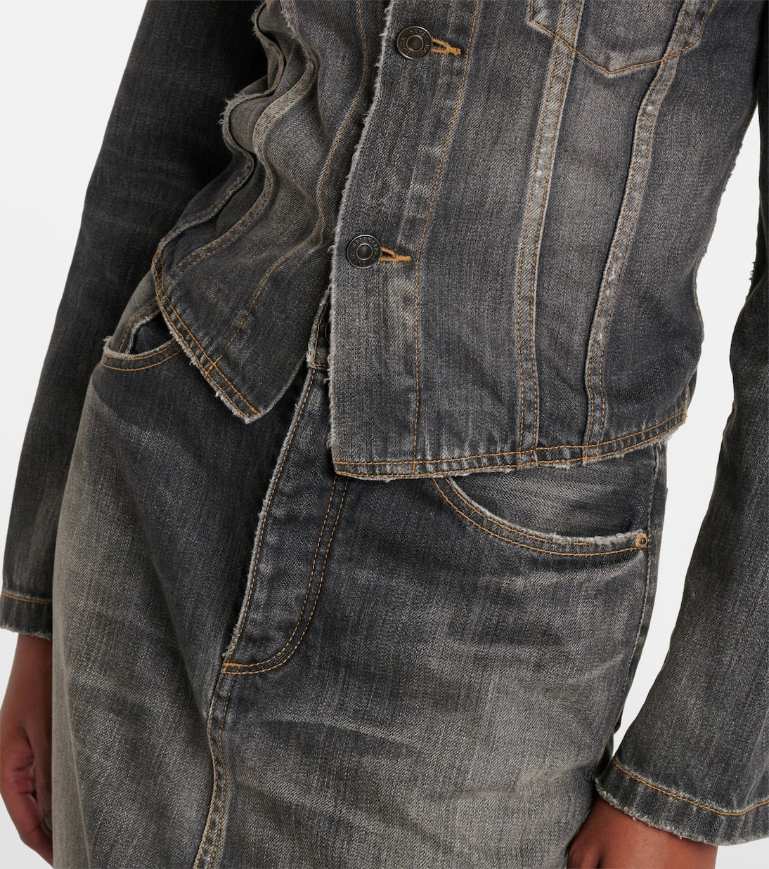 Balenciaga - Lace-up denim jacket