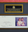 Leipzig Galleries The Prince Charles & Princess Diana of Wales Signed Holiday Card Framed Display