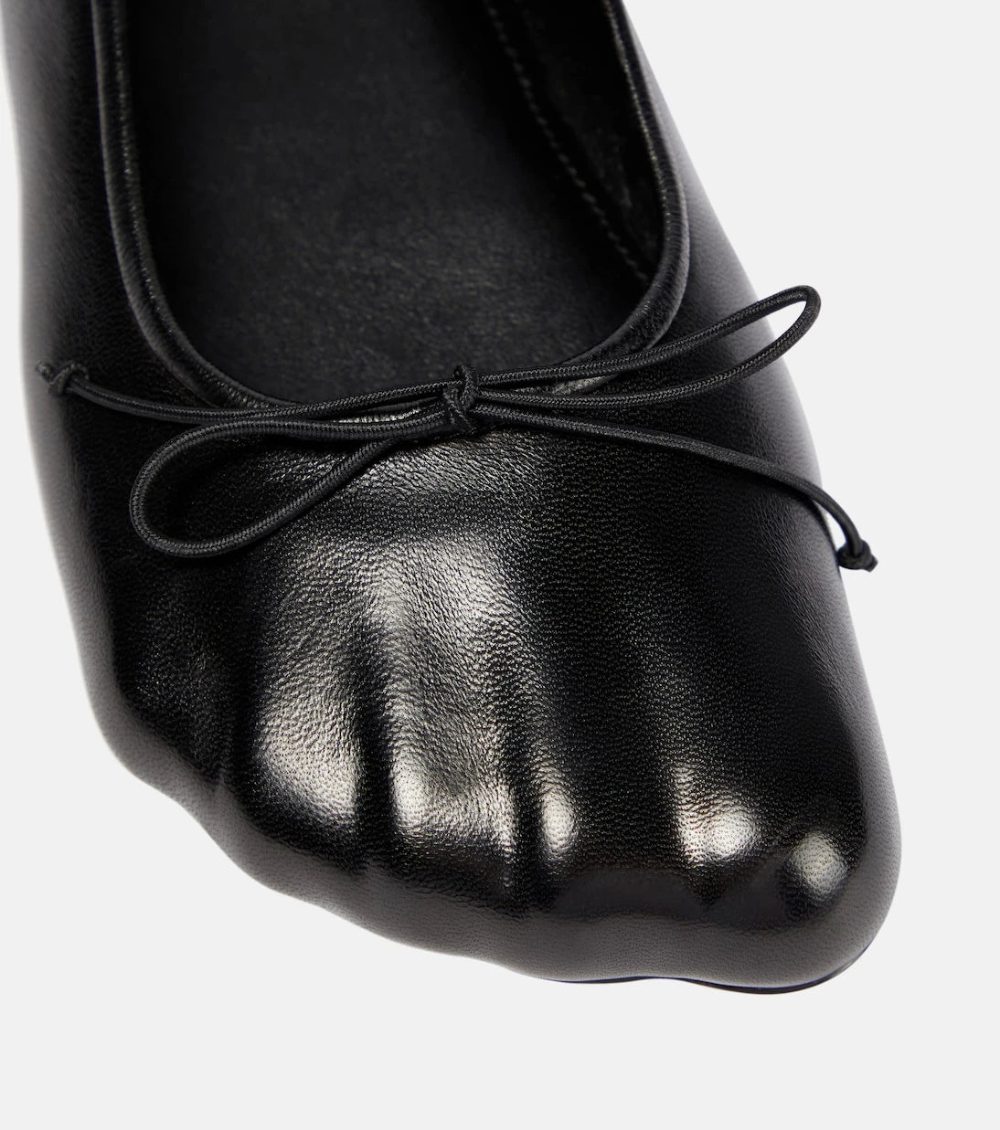 Balenciaga - Bow-detail leather ballet flats