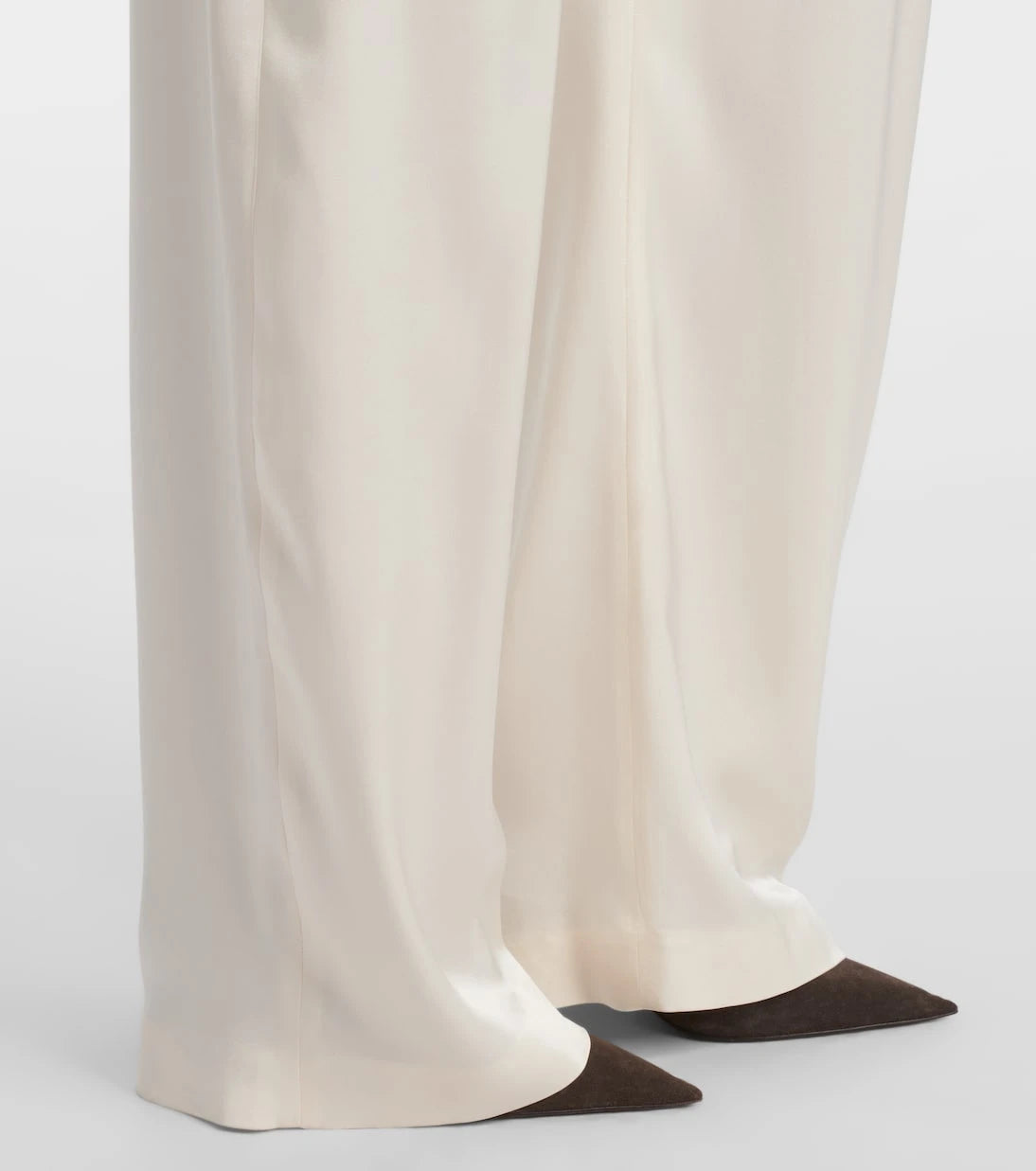 Brunello Cucinelli - Mid-rise silk straight pants