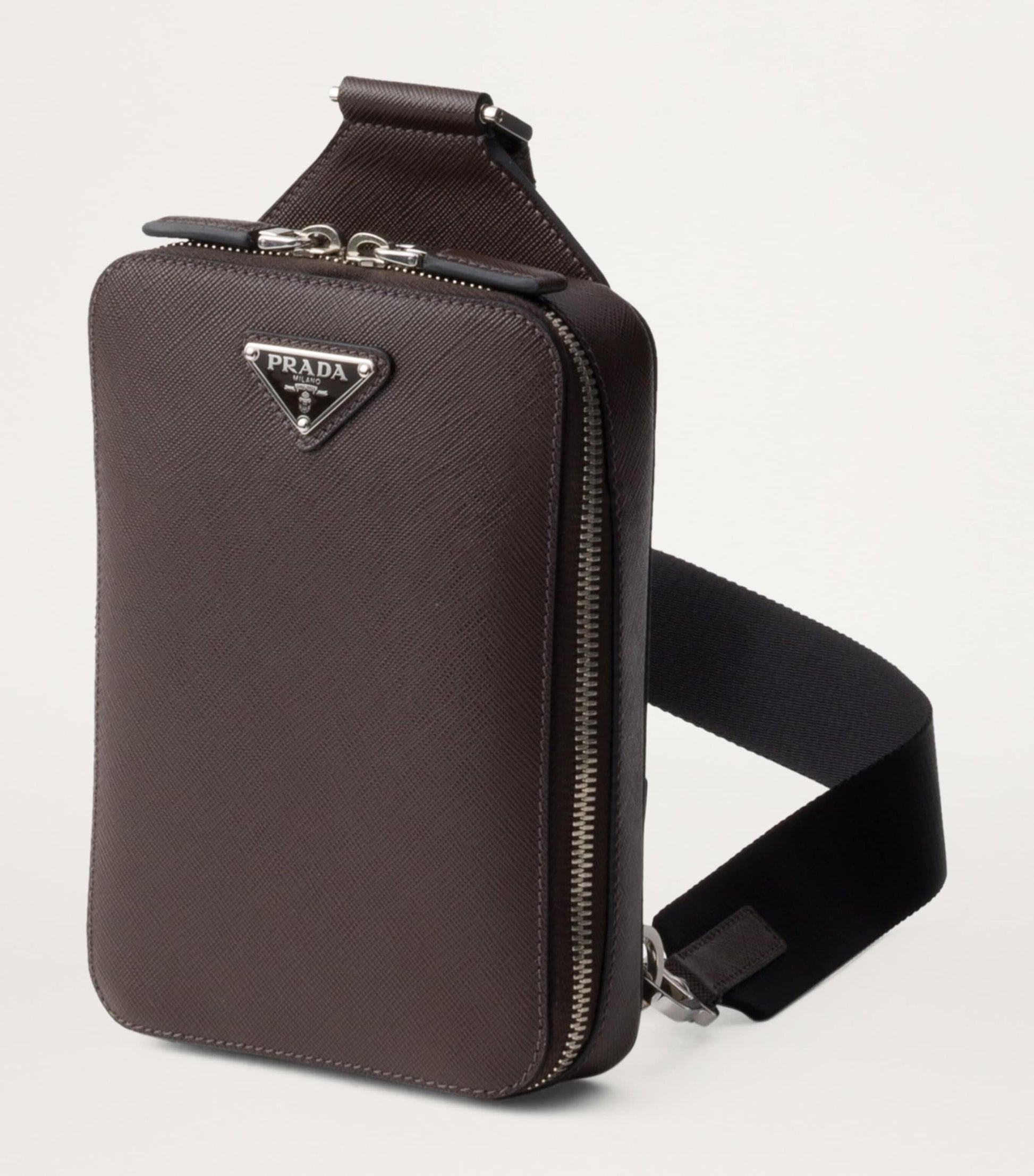 Prada Saffiano Leather Brique Cross-Body Bag