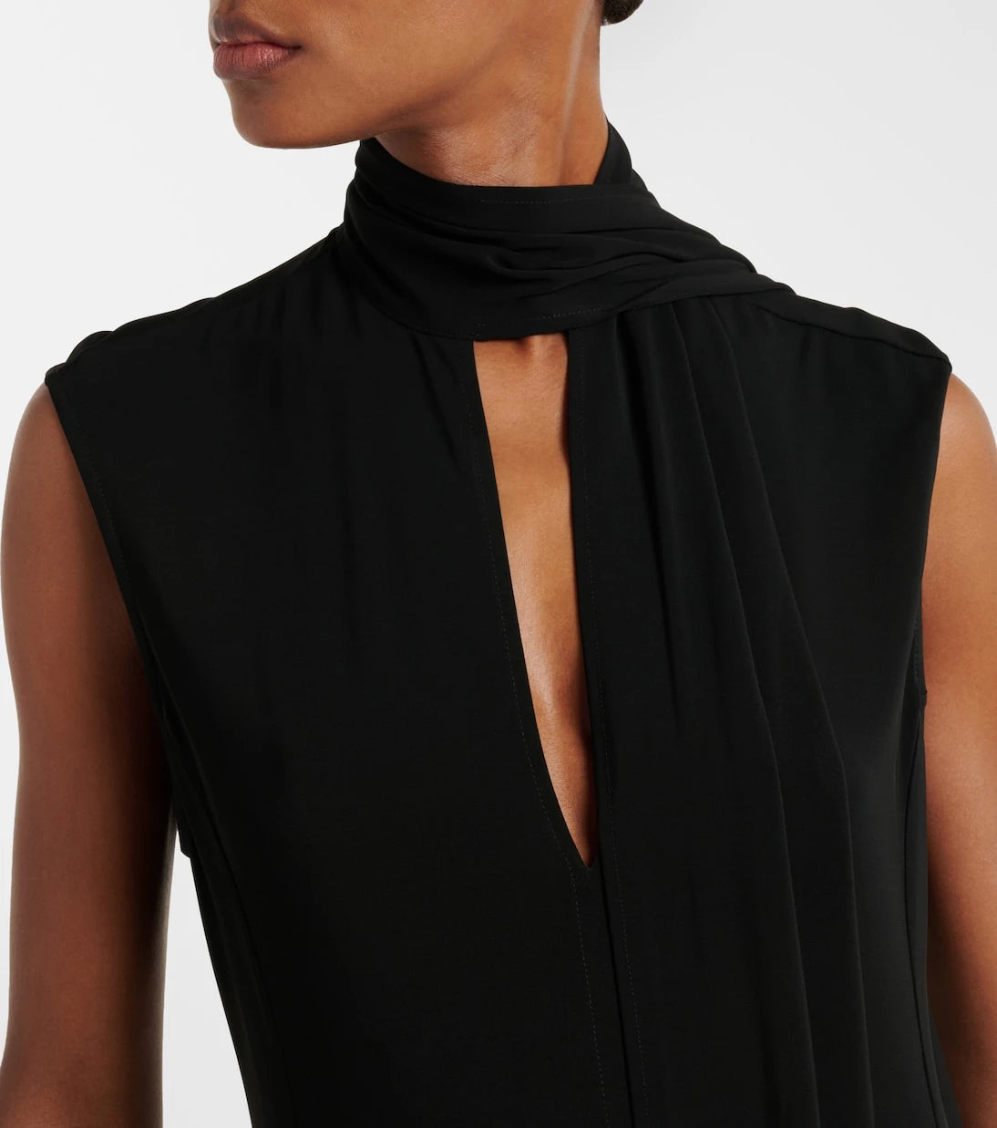 Plan C - Scarf-detail jersey maxi dress