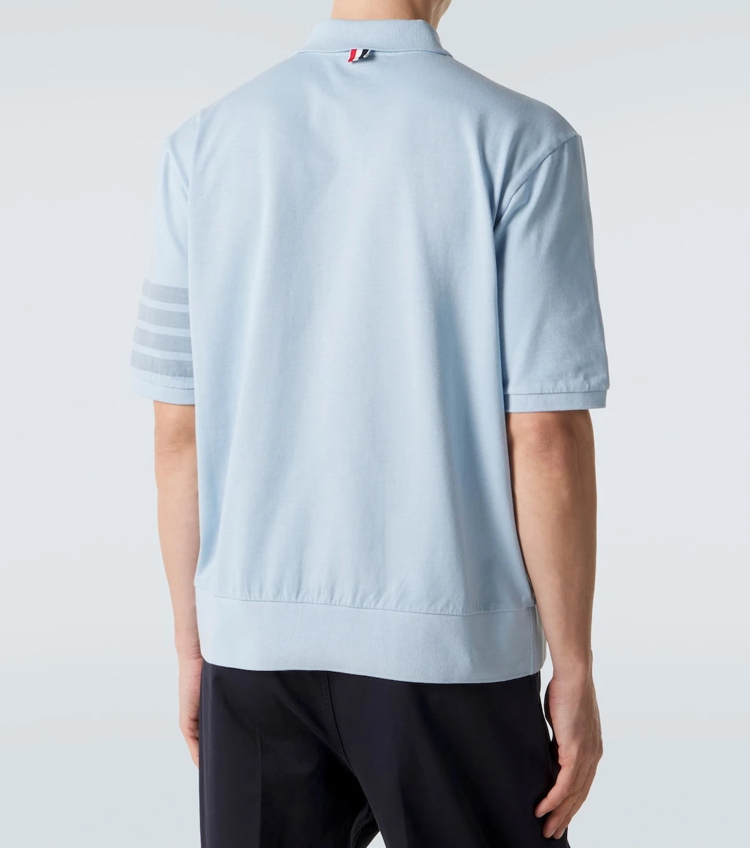 Thom Browne - 4-Bar cotton jersey polo shirt