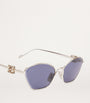 Blue Anagram Hexagonal Sunglasses