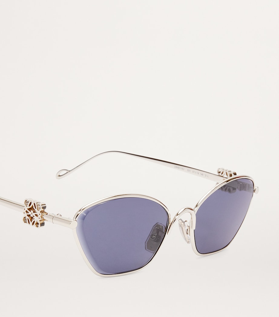 Blue Anagram Hexagonal Sunglasses
