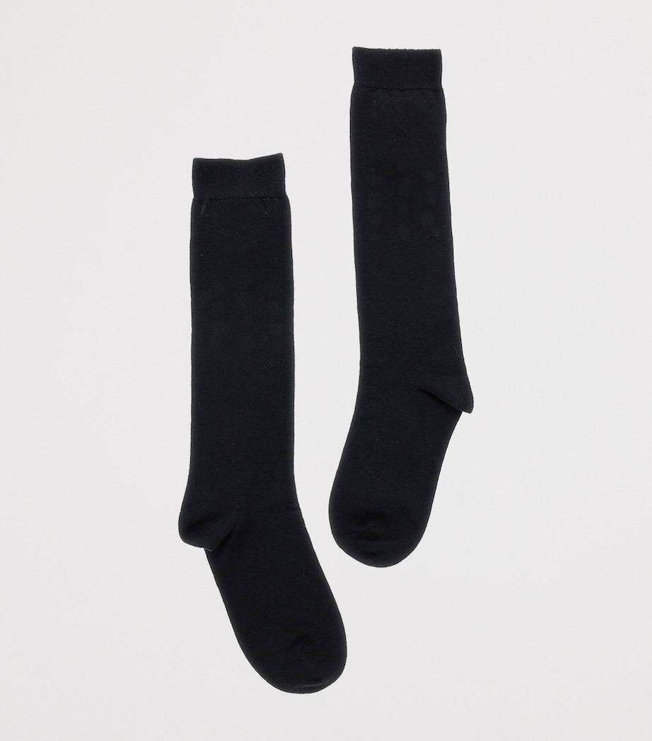 Rhinestone- and Bow-Embellished Socks