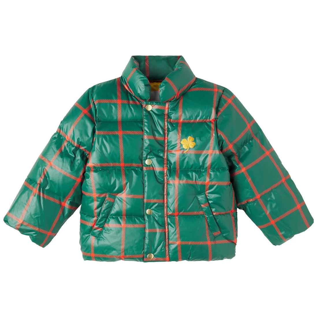 Mini Rodini - Clover checked puffer jacket