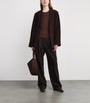 ME+EM Brown Wool-Cashmere Ribbed Sweater