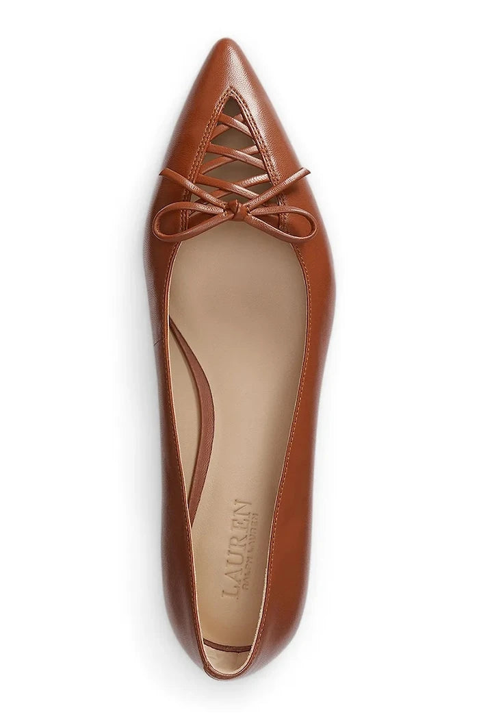 Lauren Ralph Lauren балеринки от кожа Londyn Lace Up