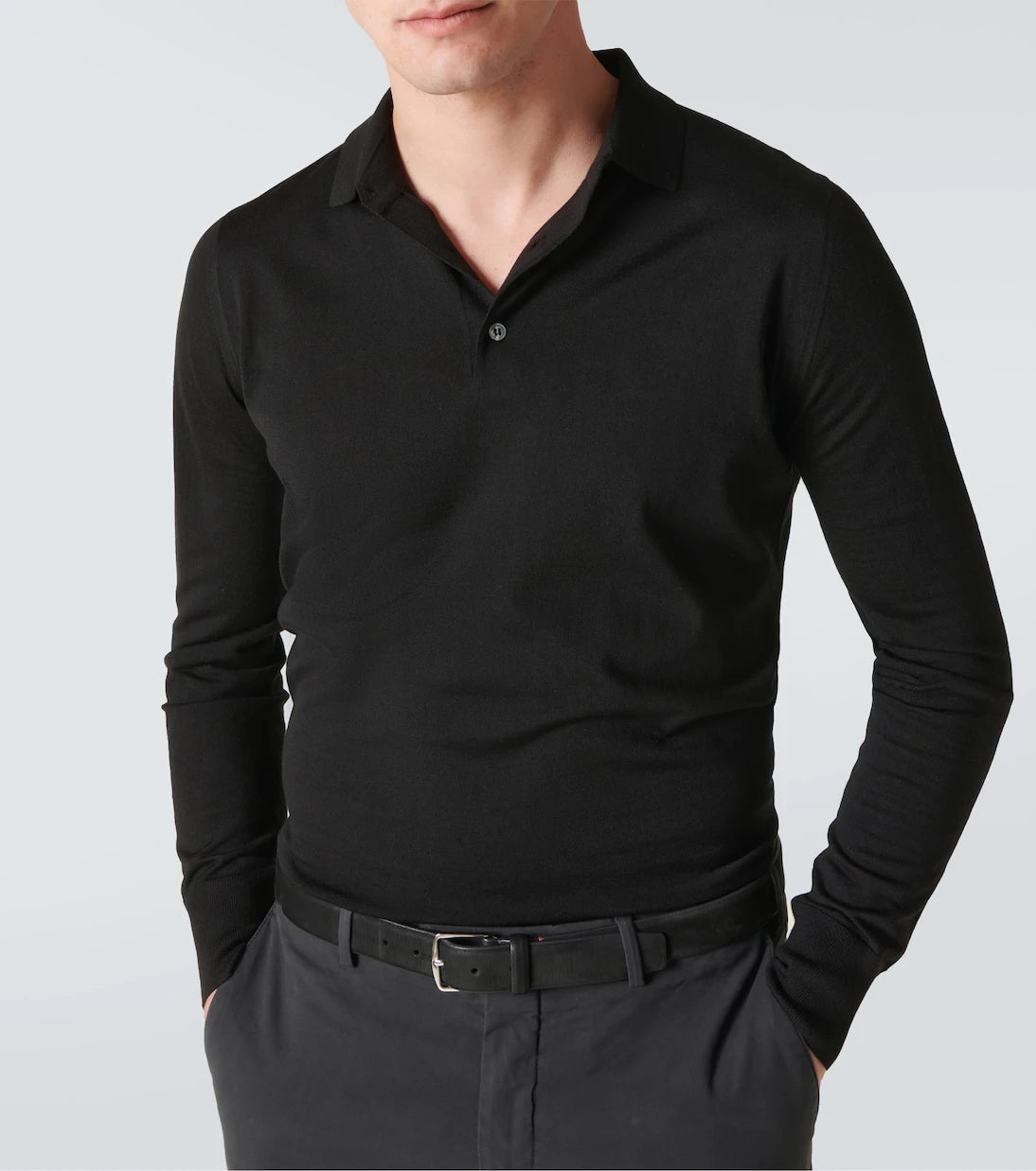 Loro Piana - قميص بولو من صوف المارينو البكر