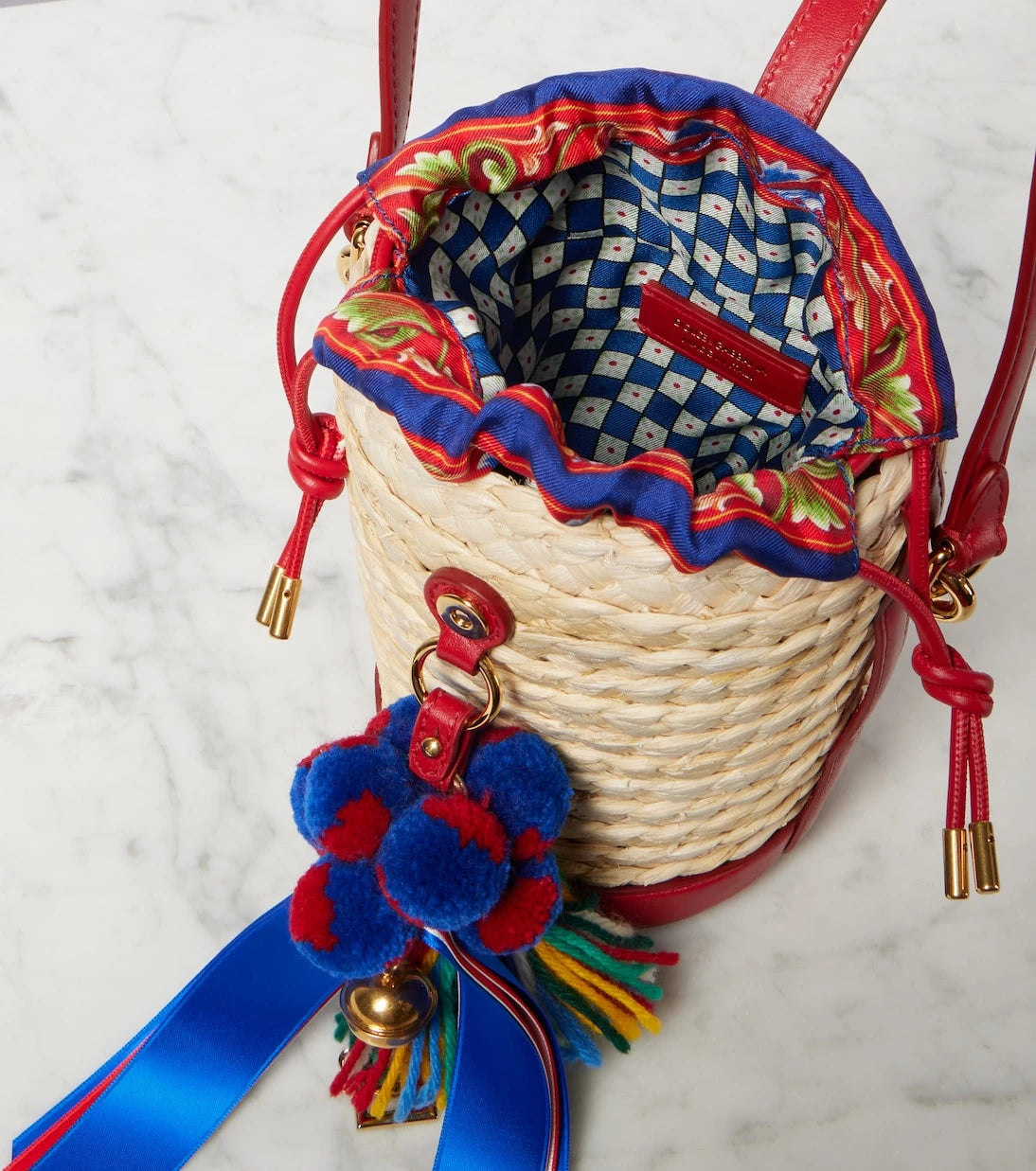 Dolce&Gabbana - Taormina Carla Medium raffia bucket bag