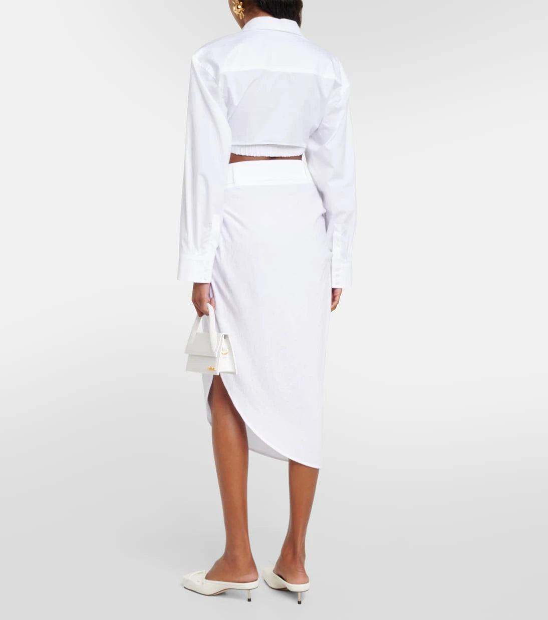 Jacquemus - La Jupe Saudade draped midi skirt