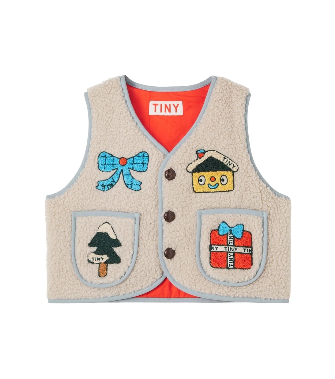 Tinycottons - Embroidered padded teddy vest