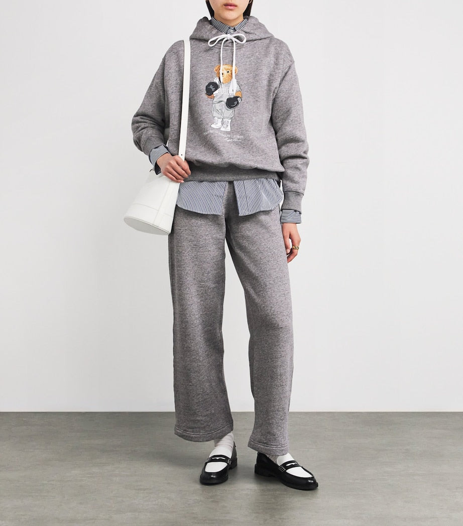 Polo Ralph Lauren Grey Cotton-Blend Polo Bear Hoodie