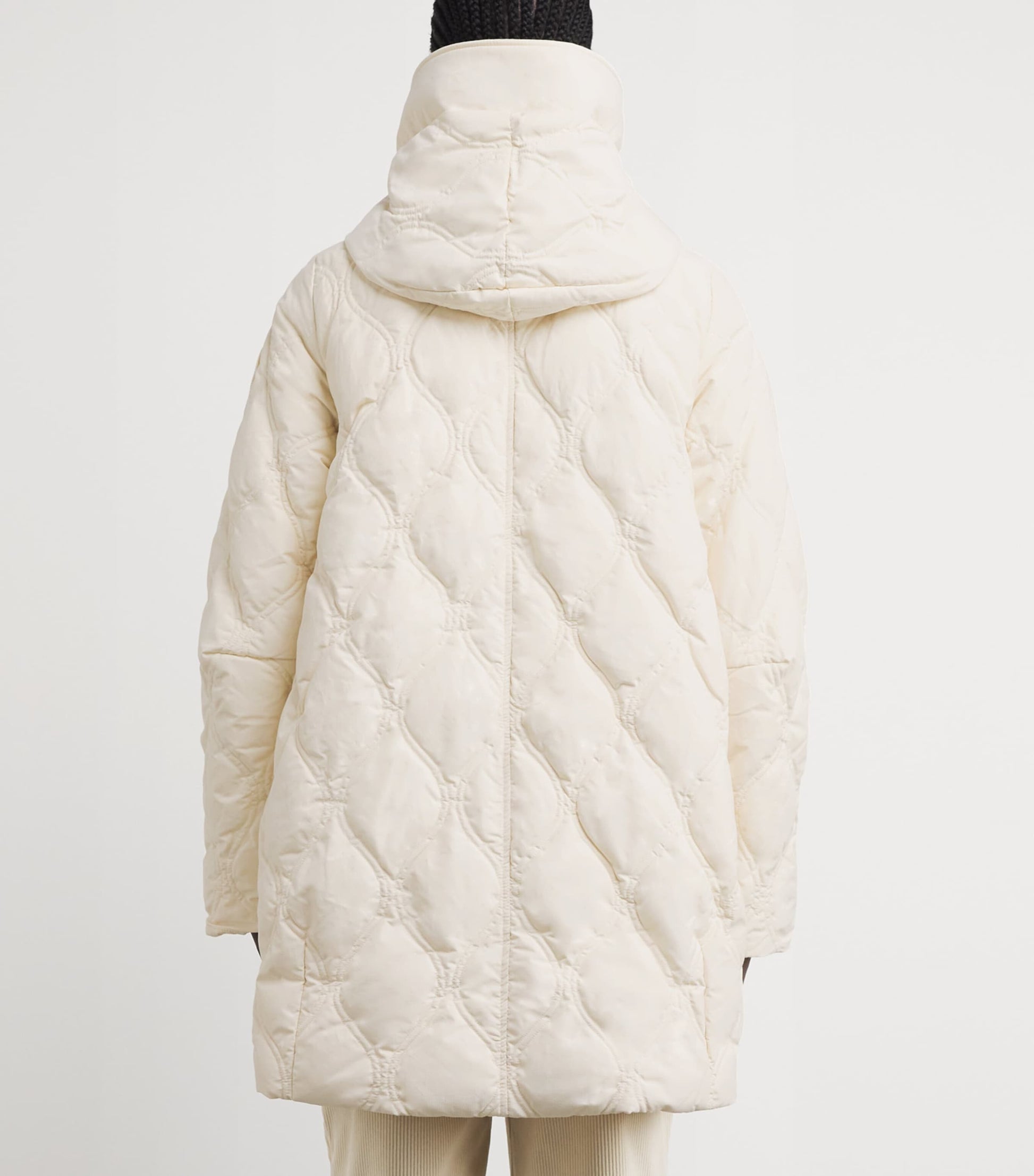 Canada Goose Ivory Quilted Alessia Coat