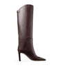 Burgundy Alizze 85 Leather Knee-High Boots