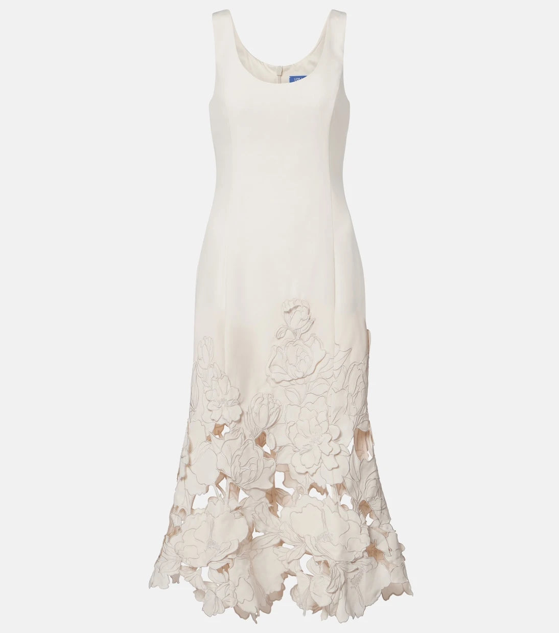 Leo Lin - Floral-appliqué midi dress