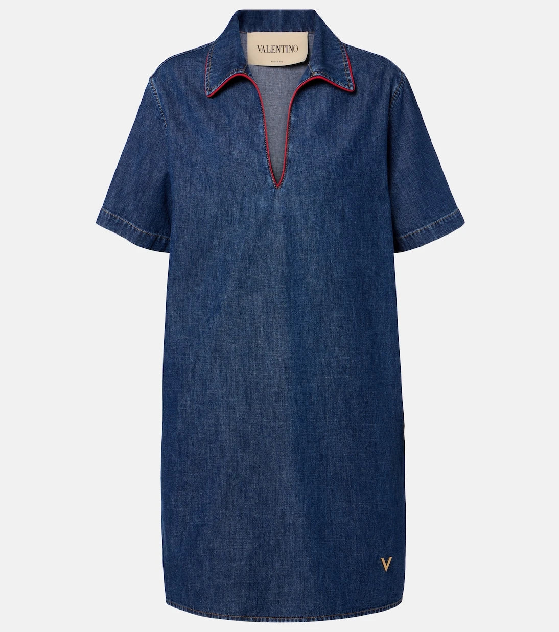 Valentino - VGold denim midi dress