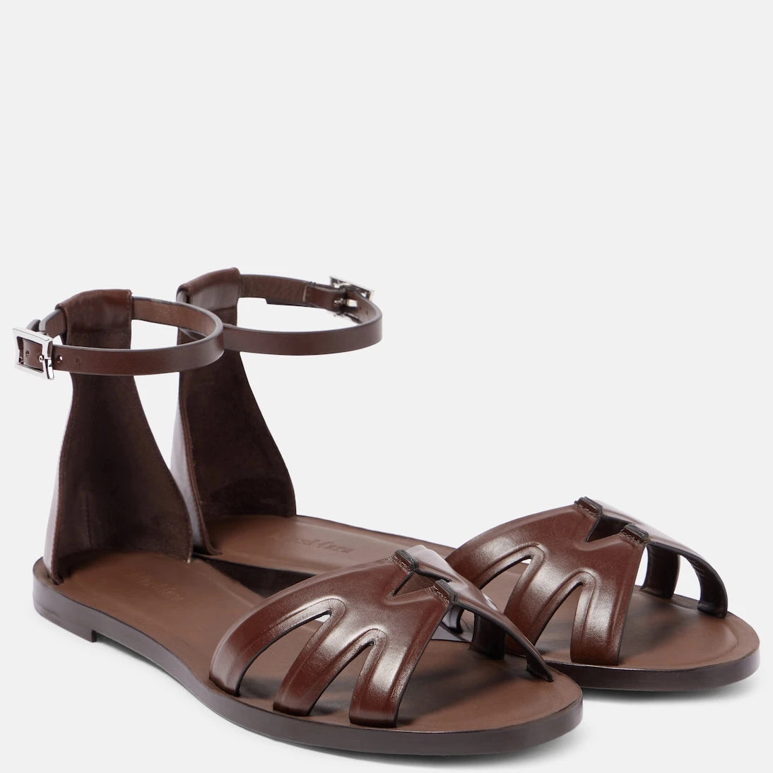 Max Mara - Doublefla leather sandals