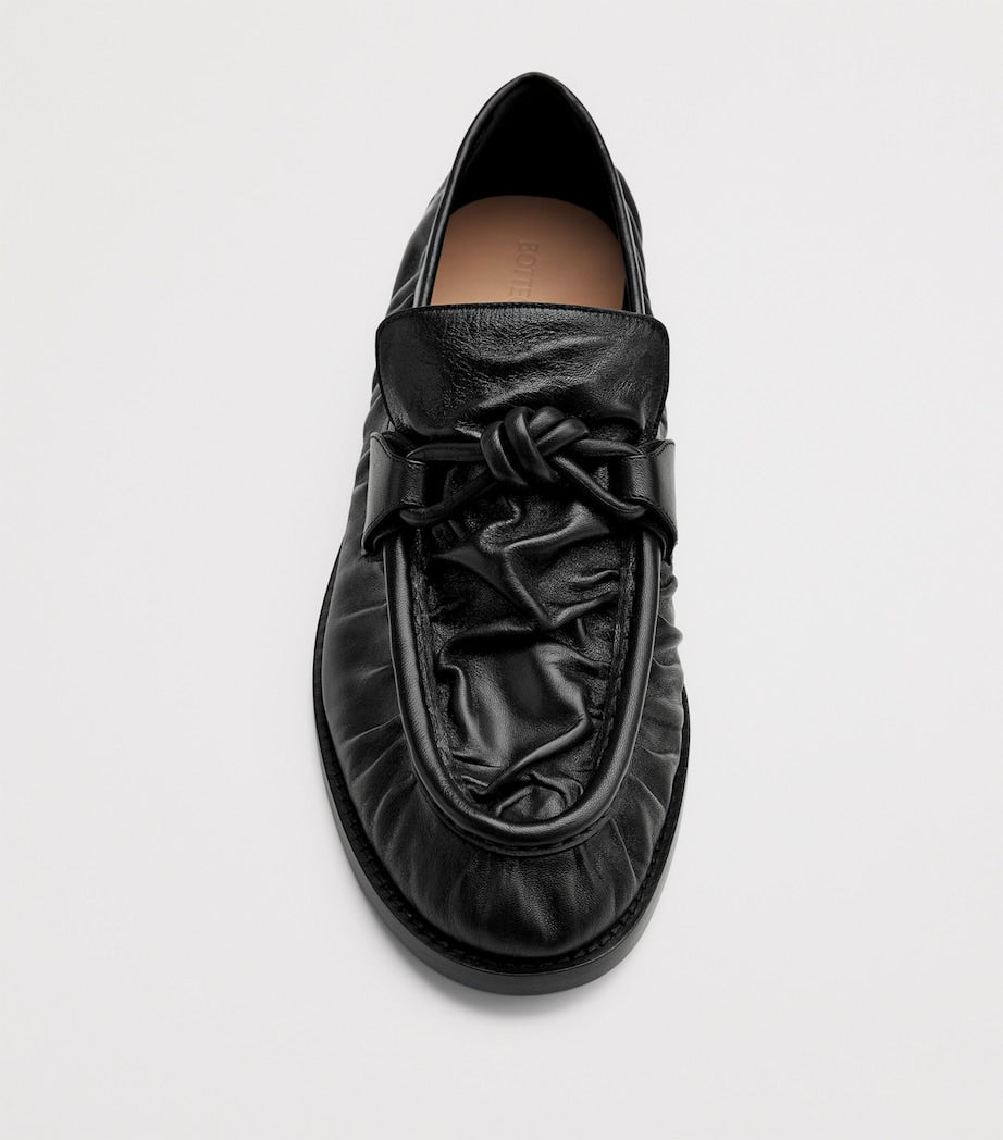 Bottega Veneta Leather Crinkled-Effect Loafers