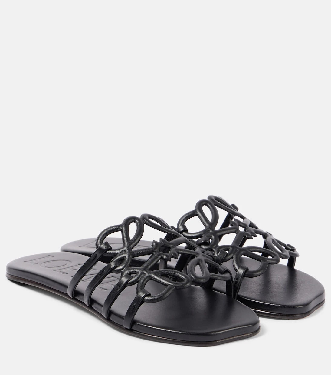 Loewe - Petal Anagram leather slides