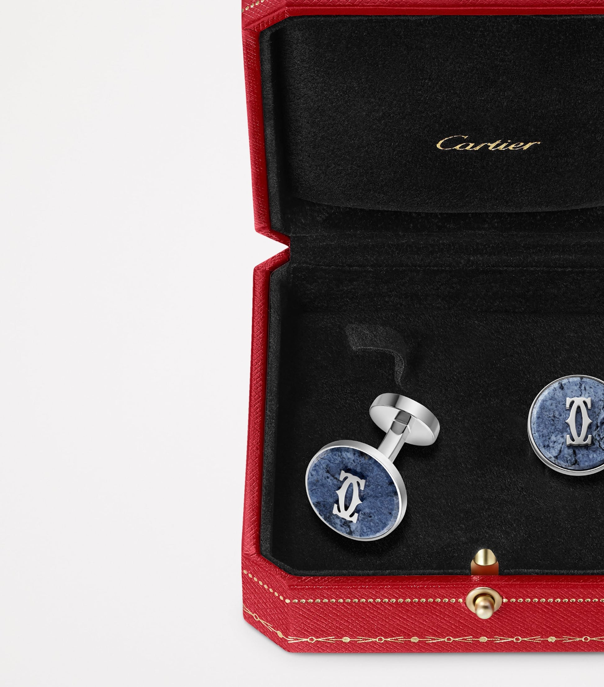 Cartier Sterling Silver Double C de Cartier Cufflinks