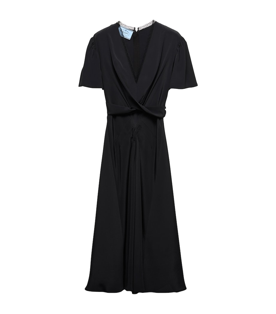Prada Black Marocain Midi Dress