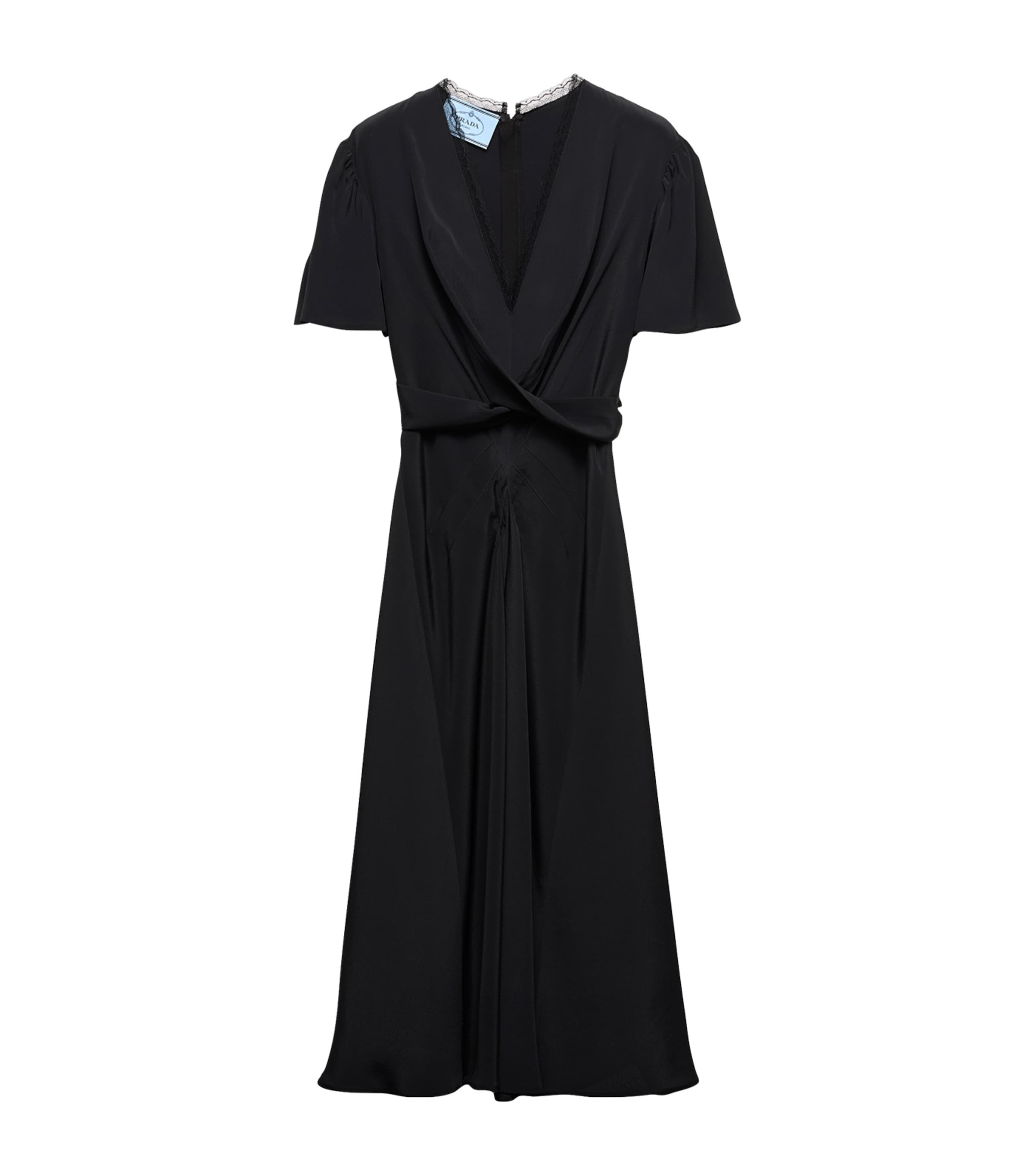 Prada Black Marocain Midi Dress