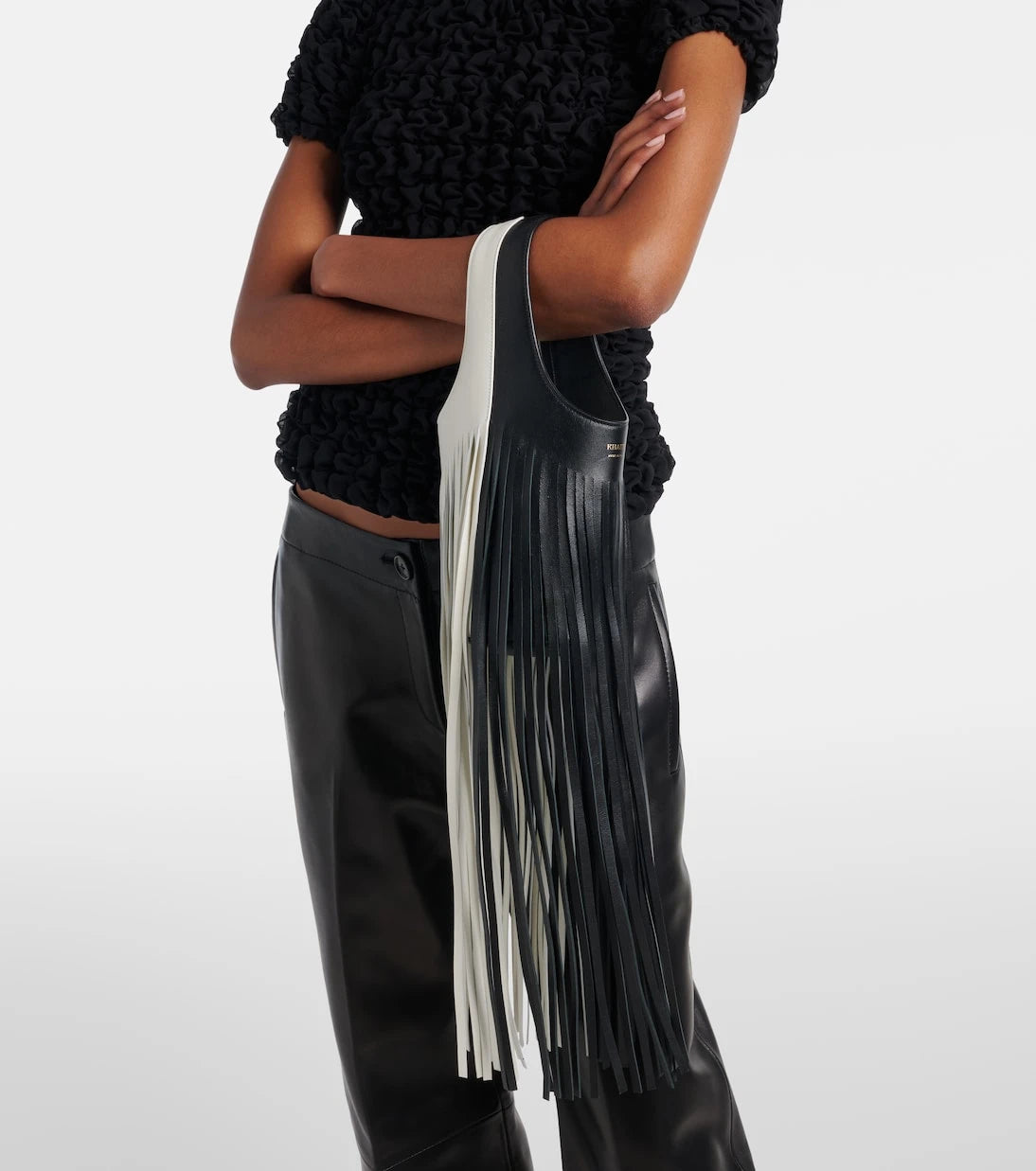 Khaite - Livia Small fringed leather tote bag