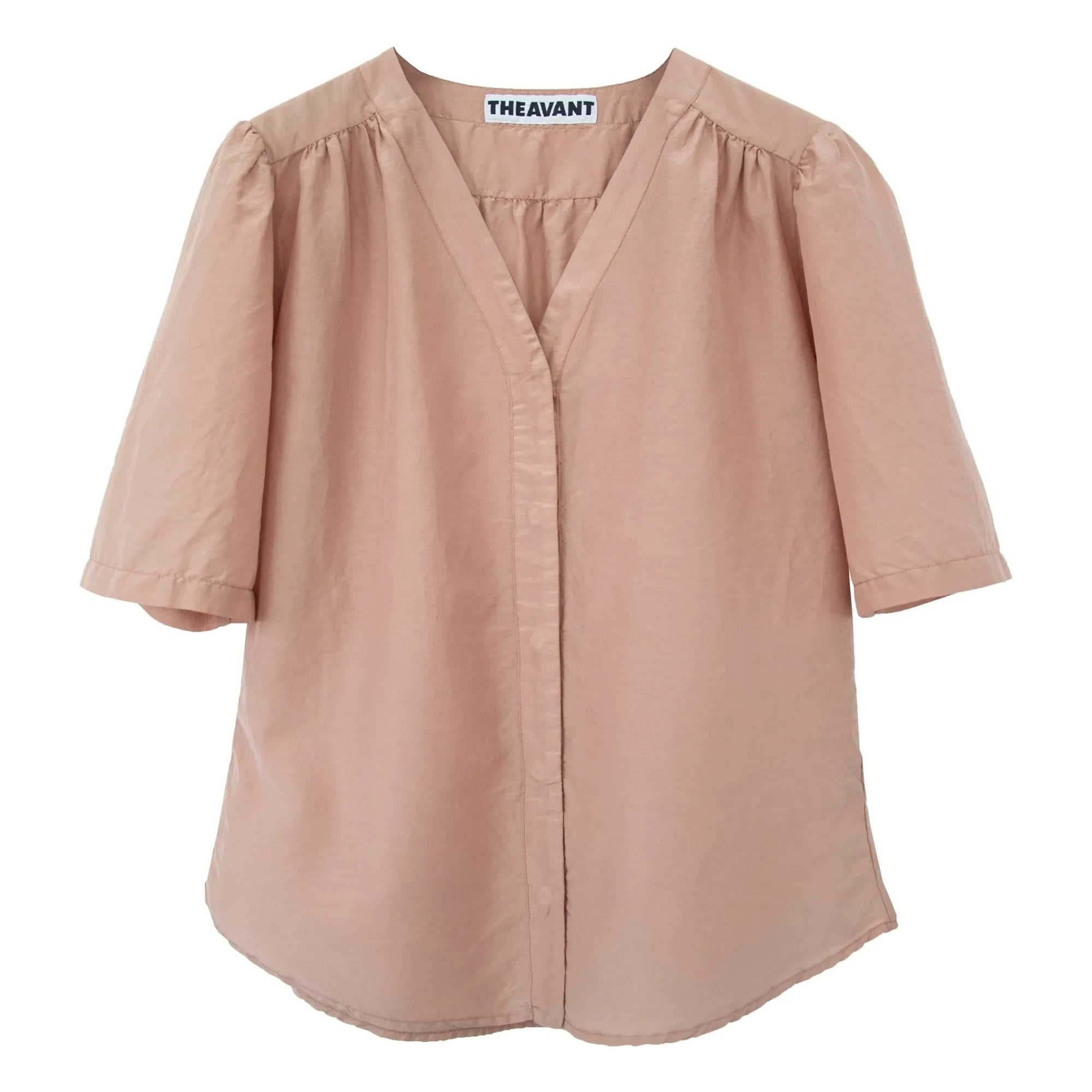 THEAVANT - Blouse Carine Popeline de Soie et Coton | Beige