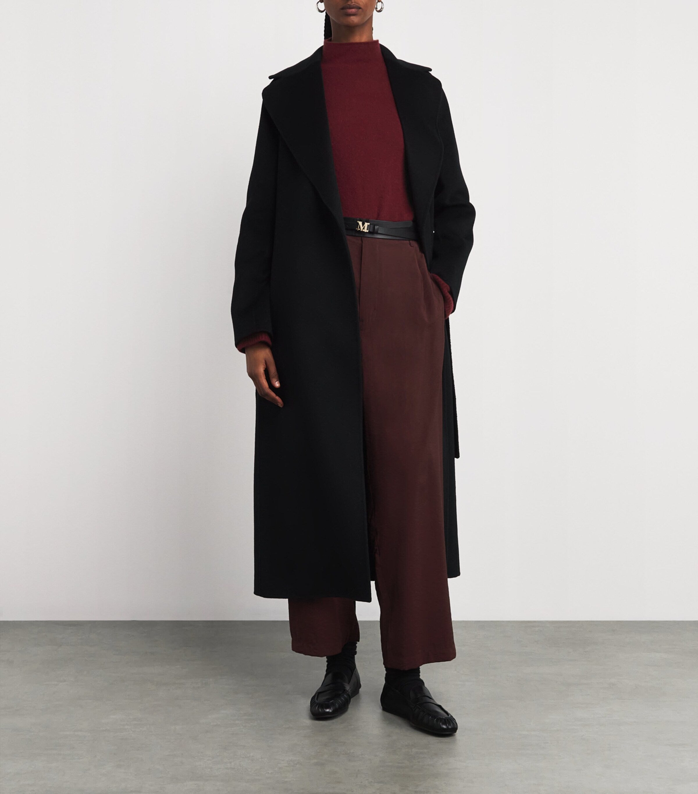 Max Mara Red Cashmere-Blend High-Neck Sweater