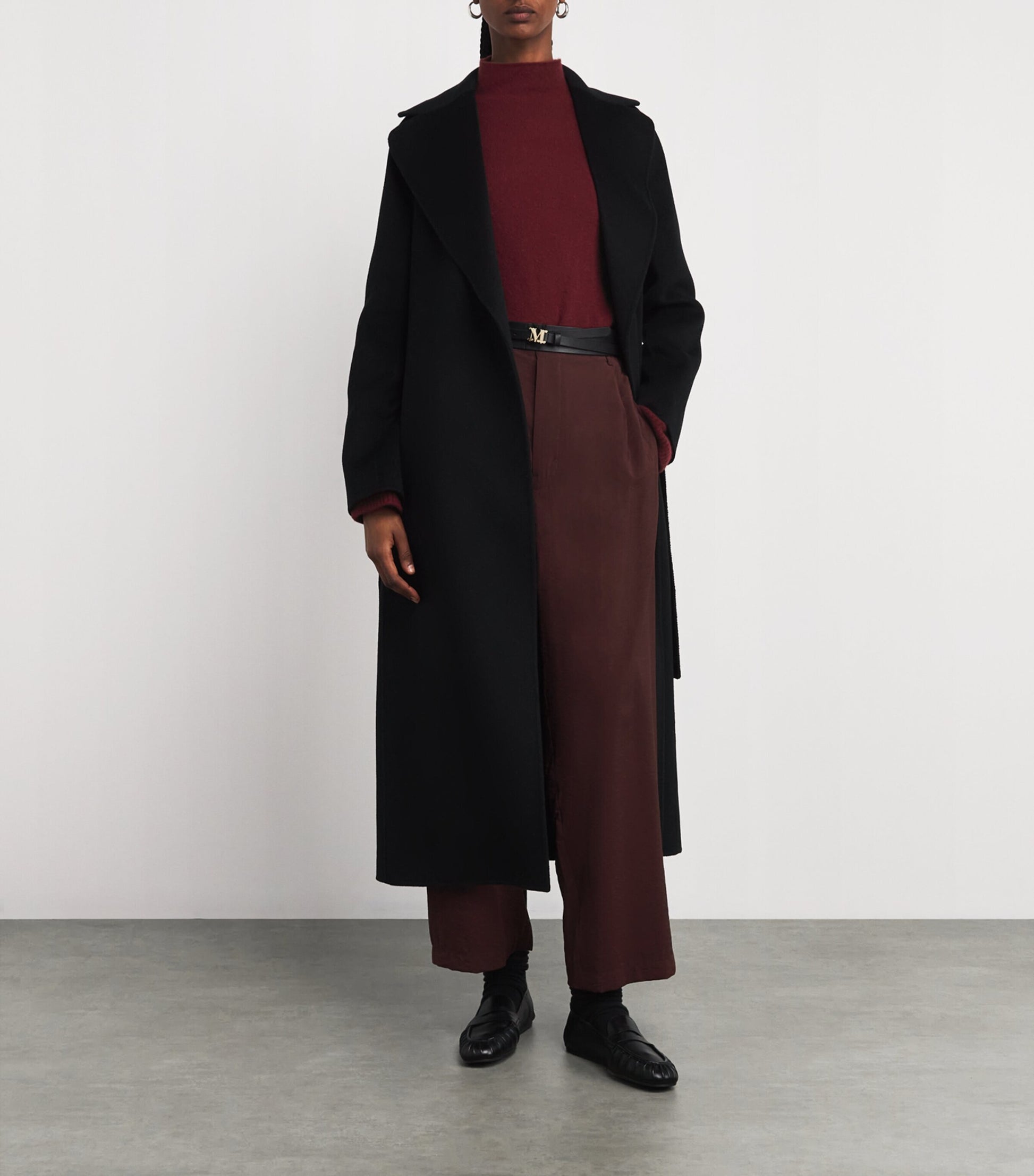 Max Mara Red Cashmere-Blend High-Neck Sweater