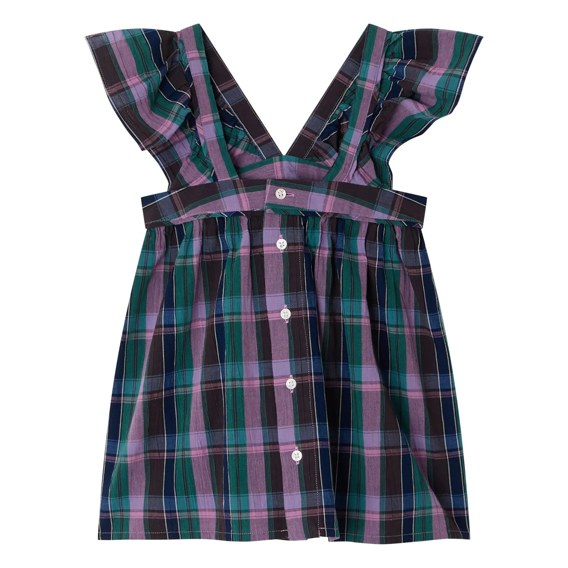 Bonpoint - Elea Carreaux Coton Bio blouse | Purple