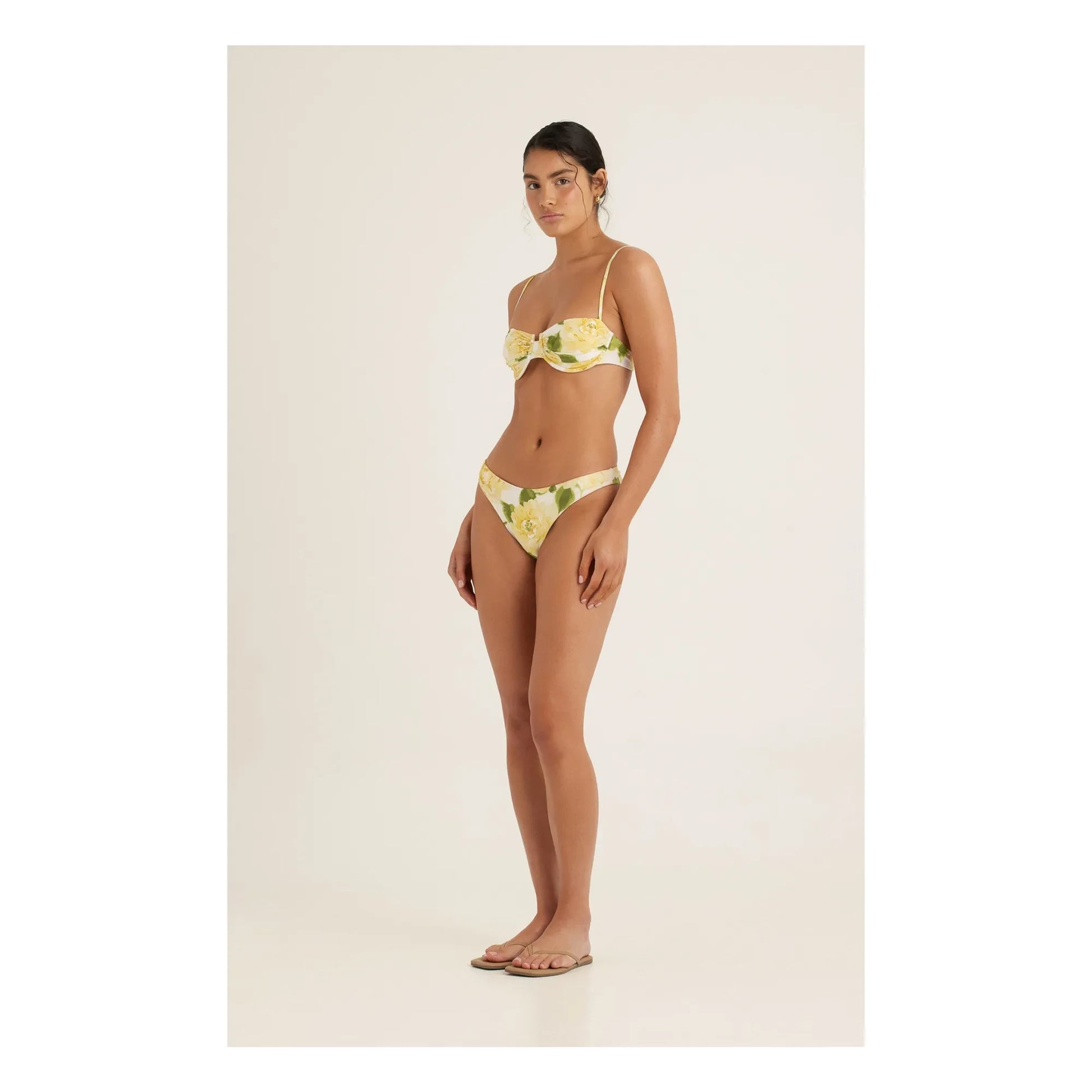 Peony - Ruched Holiday Balconnet Swimsuit Top | Yellow