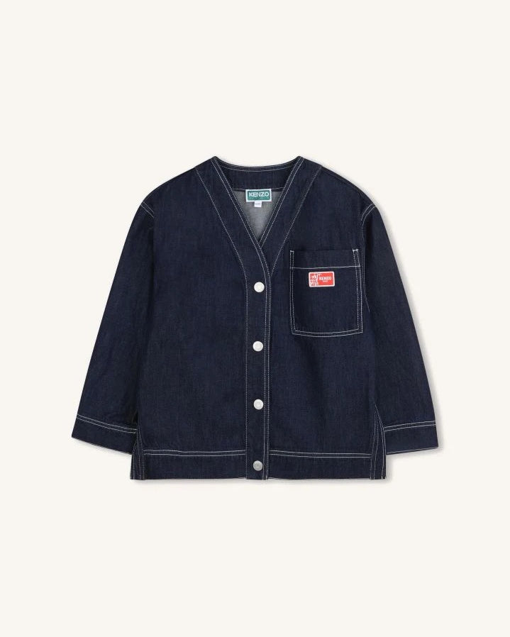Kenzo - Denim V-neck jacket Kenzo Garden | Dark Blue