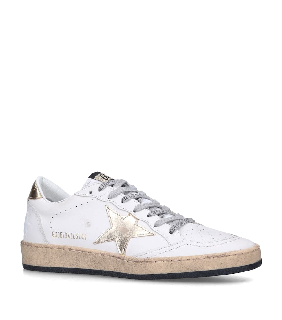 White Leather Ball Star Sneakers