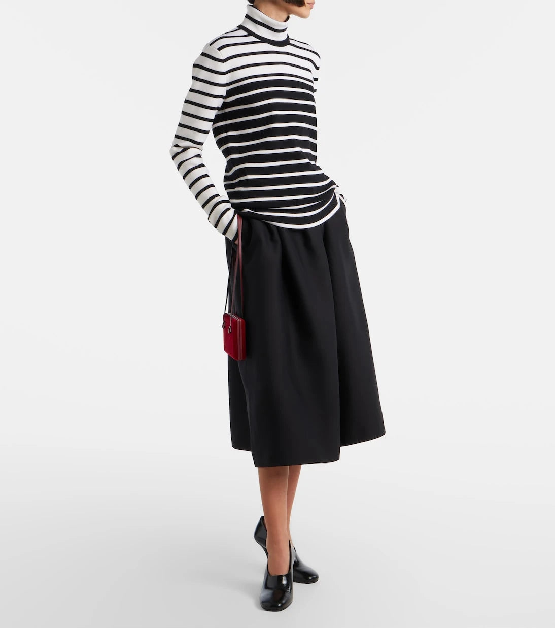 Toteme - Striped wool-blend turtleneck sweater
