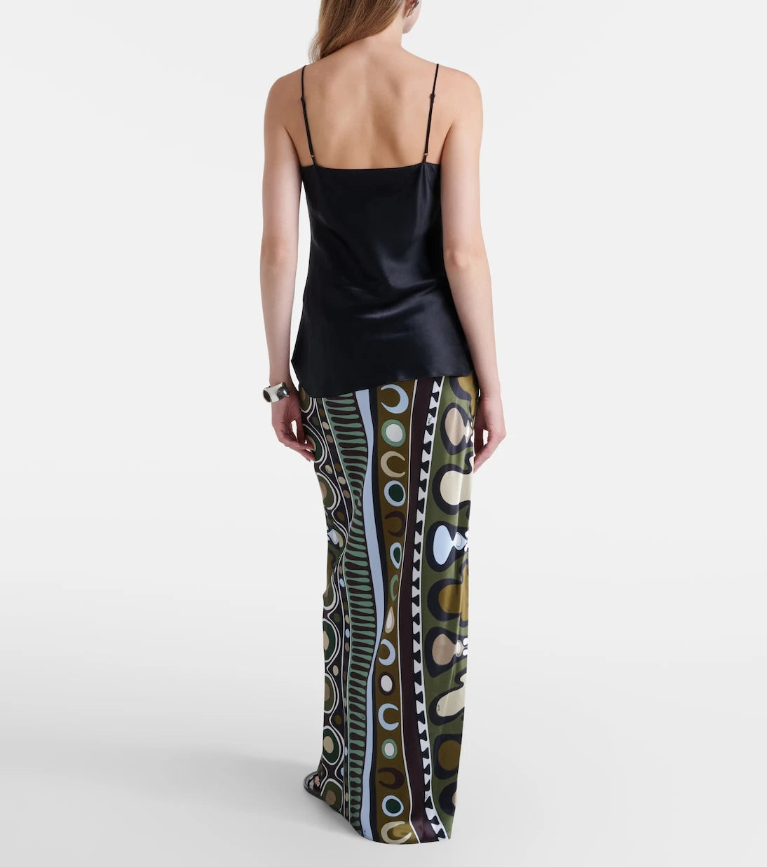 Pucci - Soleil silk satin maxi skirt