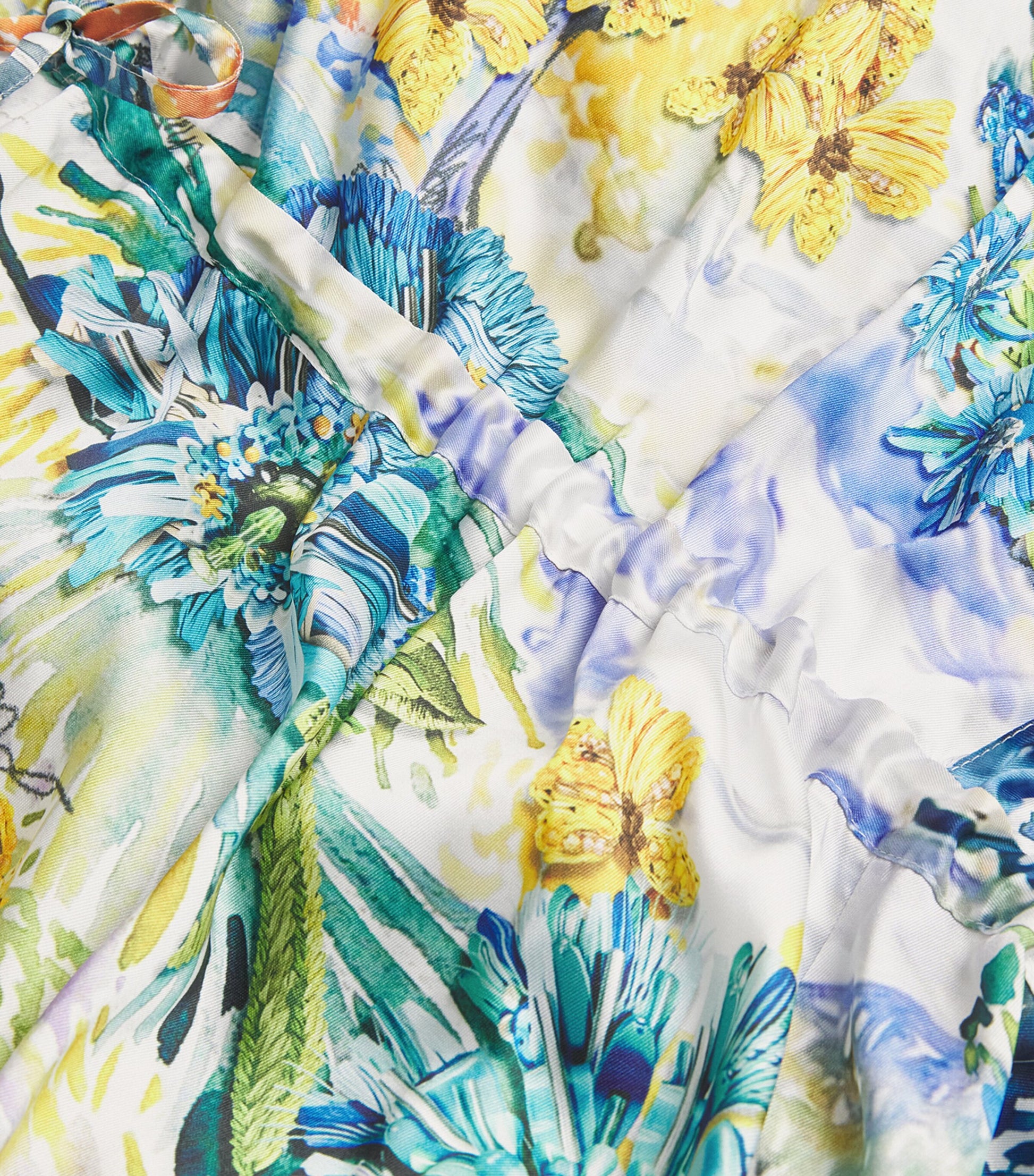 Multi Satin Tie-Waist Taormina Kaftan