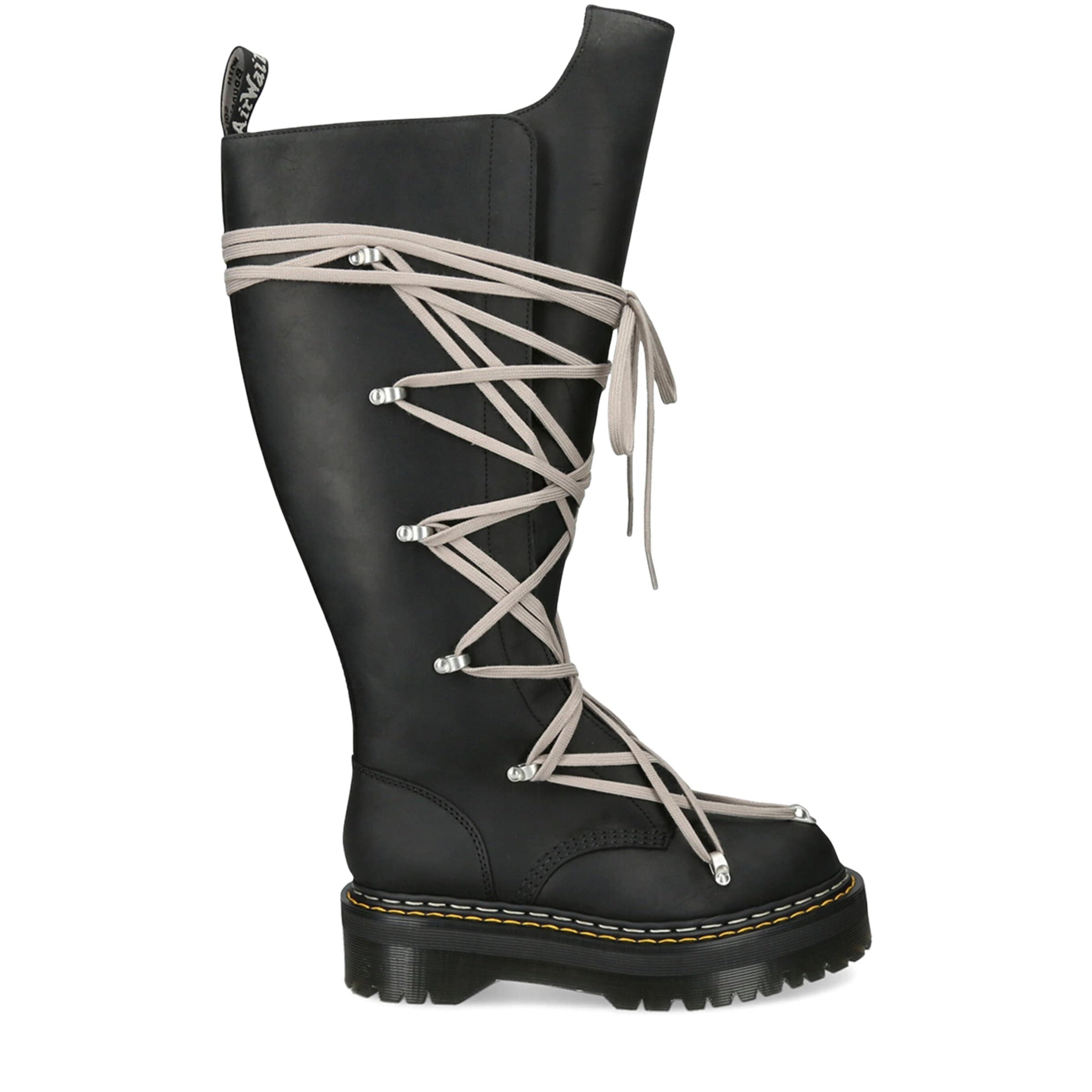 Rick Owens x Dr. Martens Leather Quad Sole Pentacle Boots