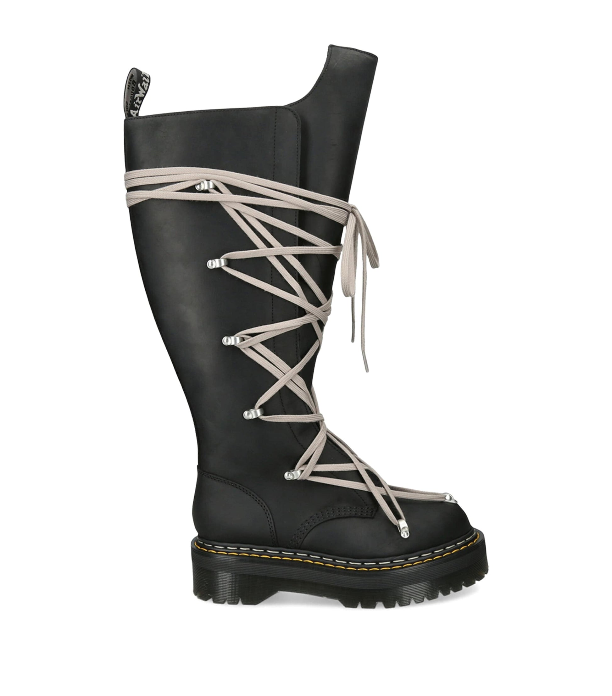 Rick Owens x Dr. Martens Leather Quad Sole Pentacle Boots