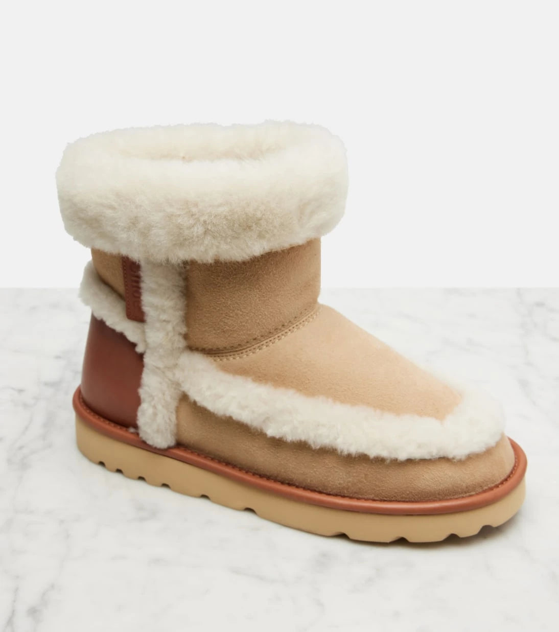 Chloé - Dolcie shearling-trimmed ankle boots