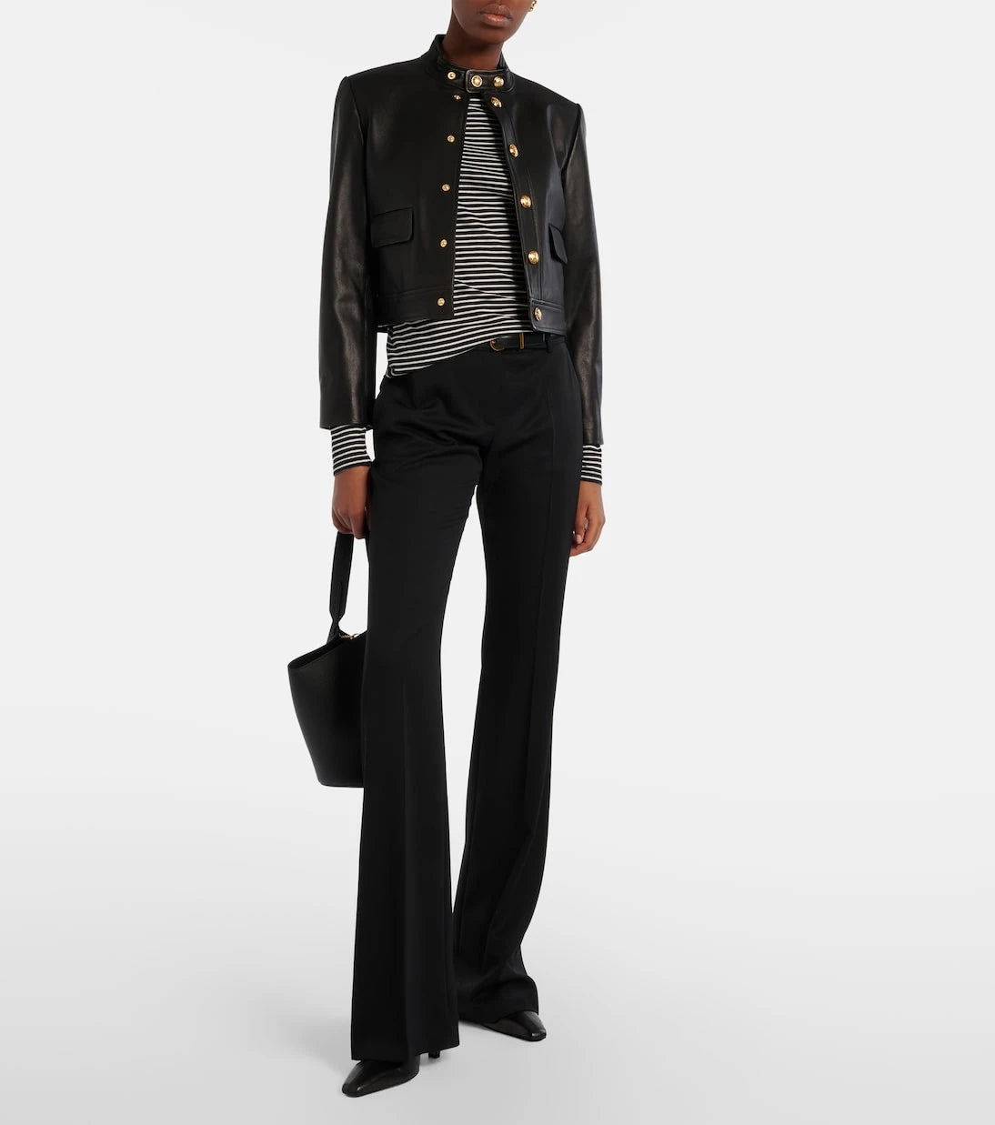 Nili Lotan - Hadley cropped leather jacket