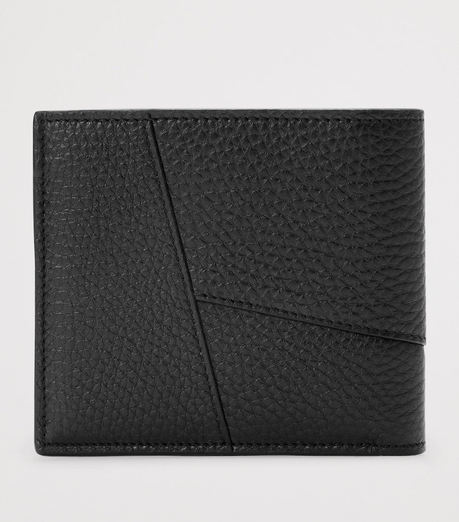 Grained Leather Puzzle Edge Wallet