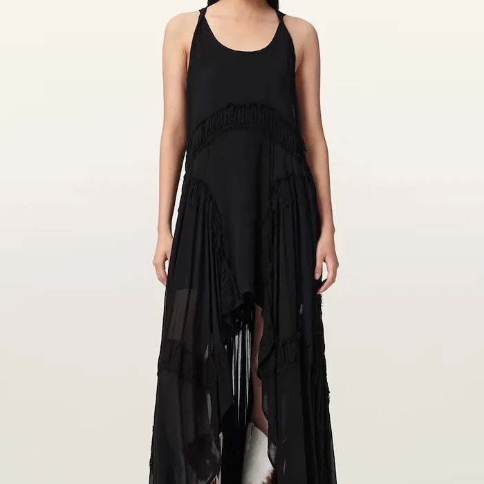 AllSaints Asimetrik Viskon Elbise DORINA