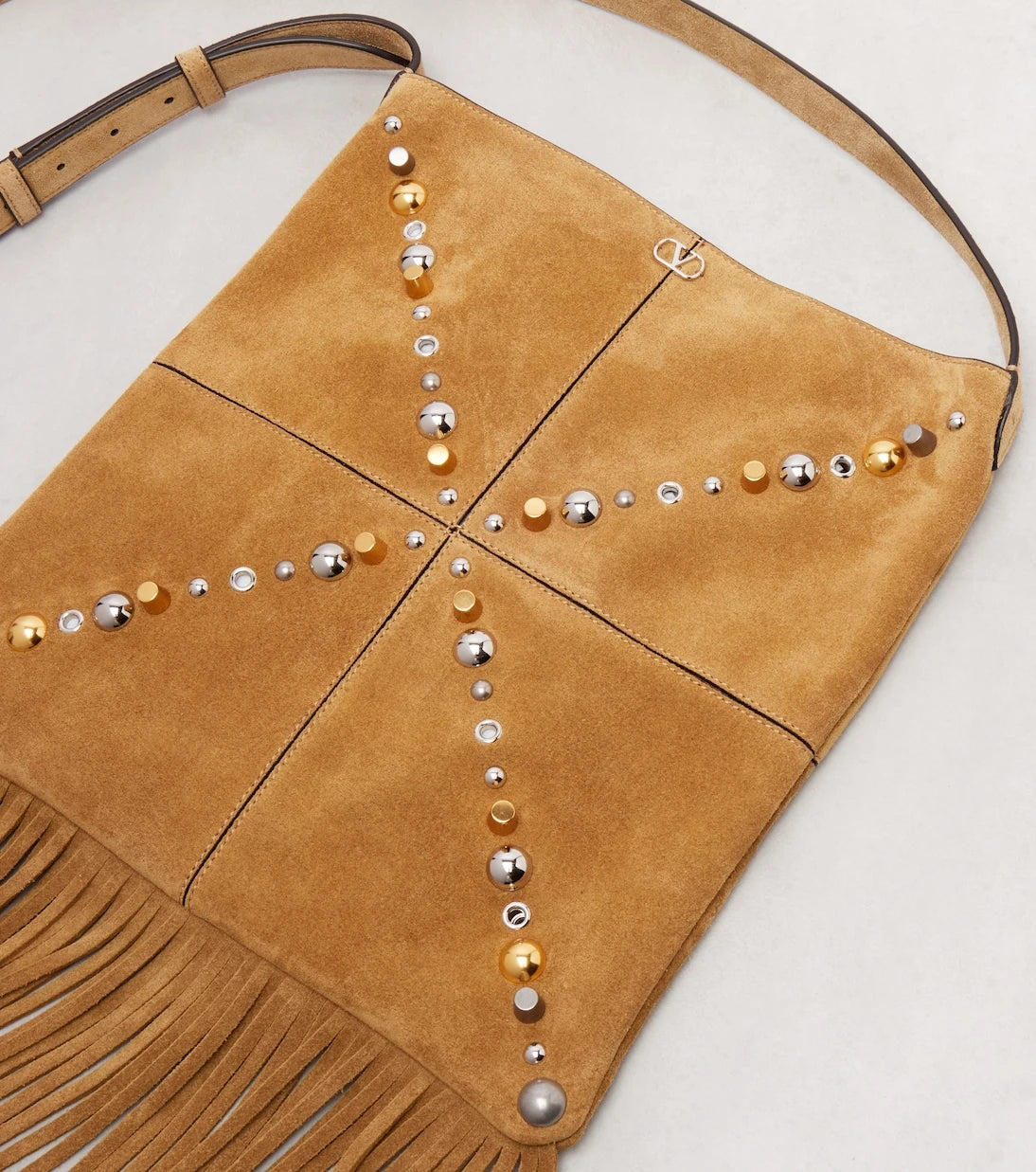 Valentino Garavani - Nellcôte Medium suede shoulder bag