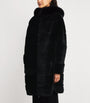 Yves Salomon Black Fox-Rabbit Fur-Trim Parka