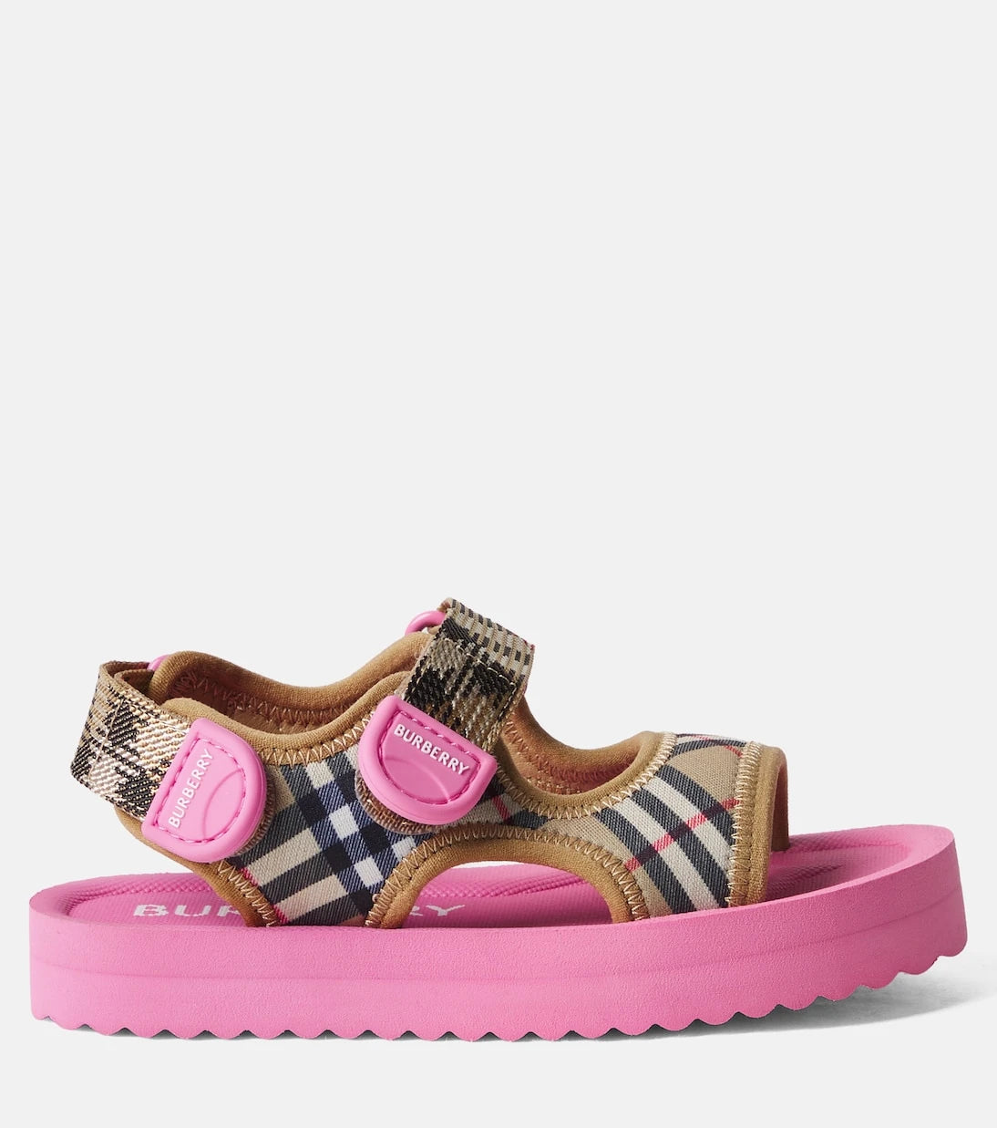 Burberry Kids - صنادل بنقشة مربعات بربري