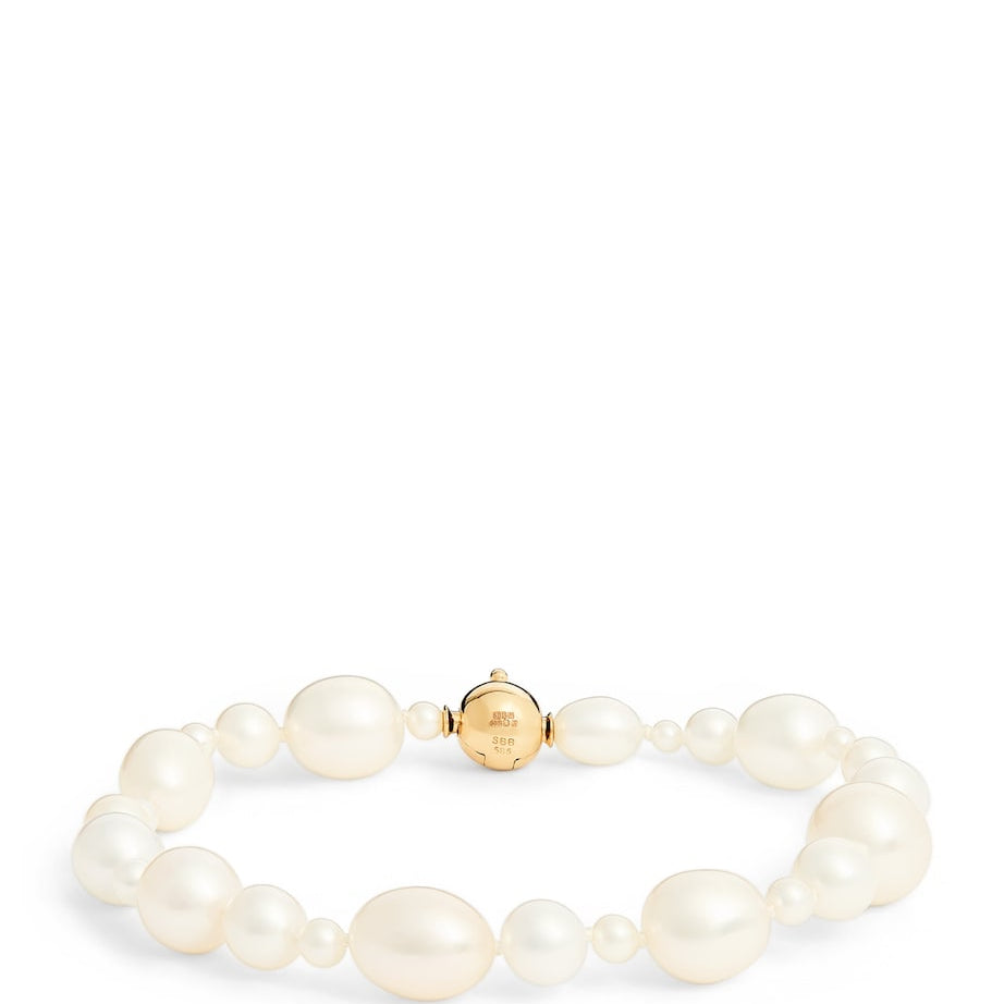 Yellow Gold and Pearl Peggy Bracelet