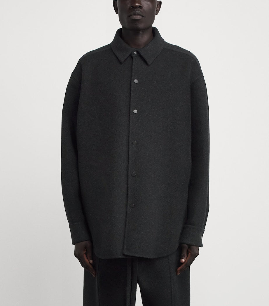 Fear Of God Black Virgin Wool-Cashmere Overshirt